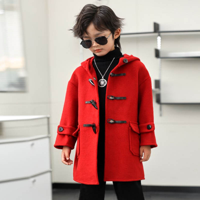 Photography Jacket - เสื้อโค้ทขนสัตว์สีแดงสีเขียวสำหรับเด็กกันลมเสื้อแจ็กเก็ตยาวสำหรับใส่กลางแจ้งเสื้อโค้ทขนสัตว์สำหรับเด็กไปงานเลี้ยงวันเกิดเสื้อโค้ทขนสัตว์สำหรับเด็กกันลมเด็กหญิงเด็กชาย