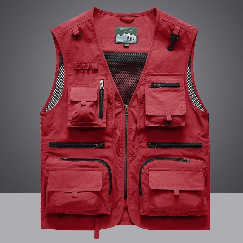 Photography Jacket - Multipocket Quick แห้งตาข่ายตกปลาเสื้อกั๊กผู้ชายเสื้อกั๊กยุทธวิธีกลางแจ้งเดินป่าการล่าสัตว์ Casual Fisherman เสื้อกั๊ก