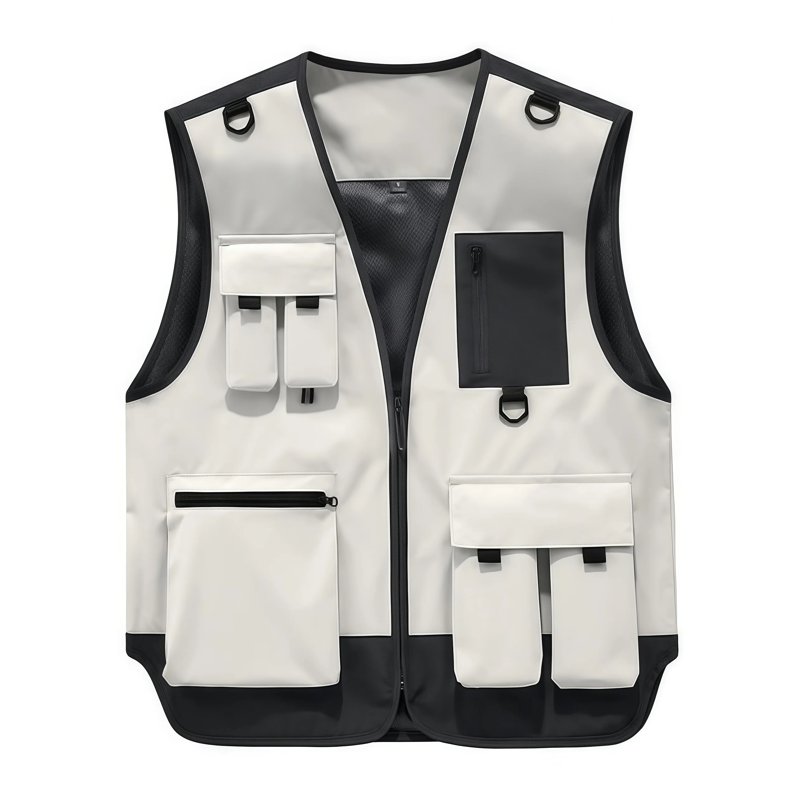 Photography Jacket - เสื้อแจ็คเก็ตทำงานแบบมีกระเป๋าหลายช่อง คอวี สำหรับฤดูใบไม้ผลิ/ฤดูร้อน ปี 2026 รับสกรีนโลโก้