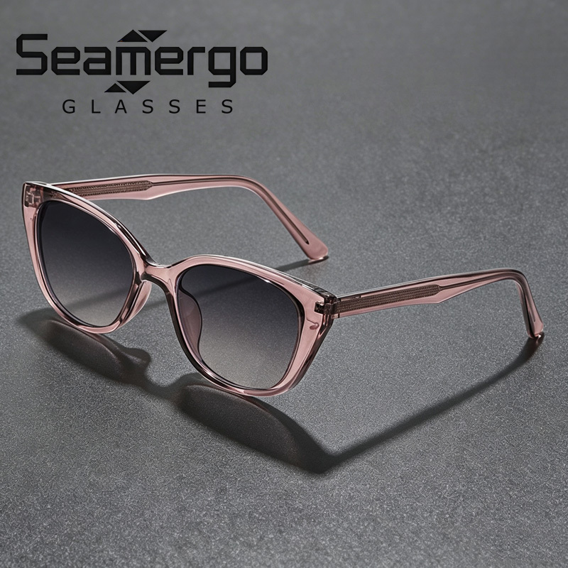 Photography Vintage Style - SEAMERGO แว่นกันแดดสไตล์แคทอายวินเทจ Y2K แว่นตาตกแต่งสำหรับถ่ายภาพแนวสตรีท ป้องกันรังสีอัลตราไวโอเลต สะดวกสบายและทนทาน