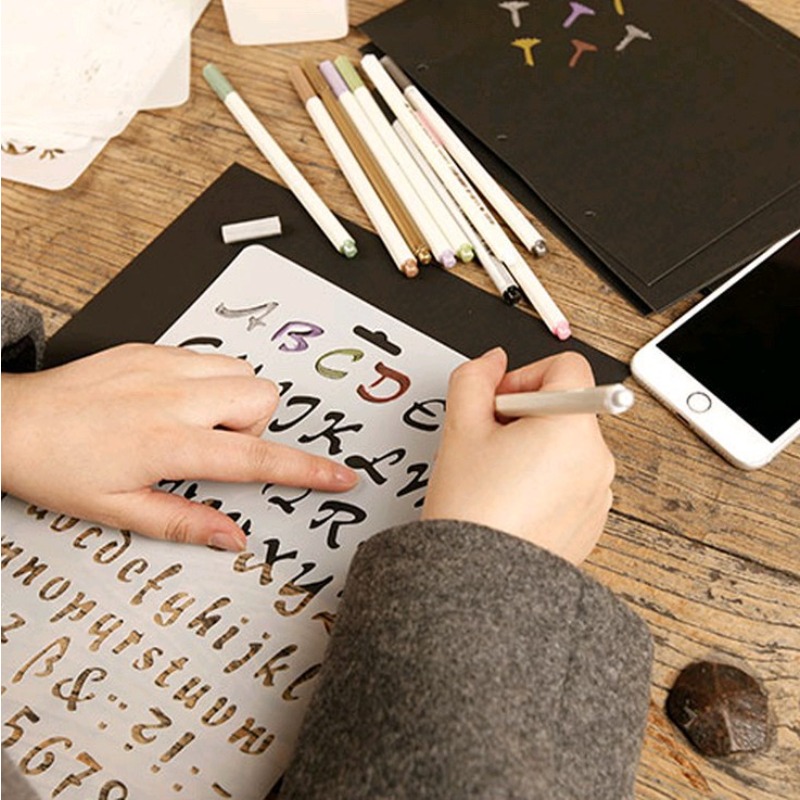 Photography Font - 1 PC A4 ตัวอักษรตัวอักษร Layering Stencils