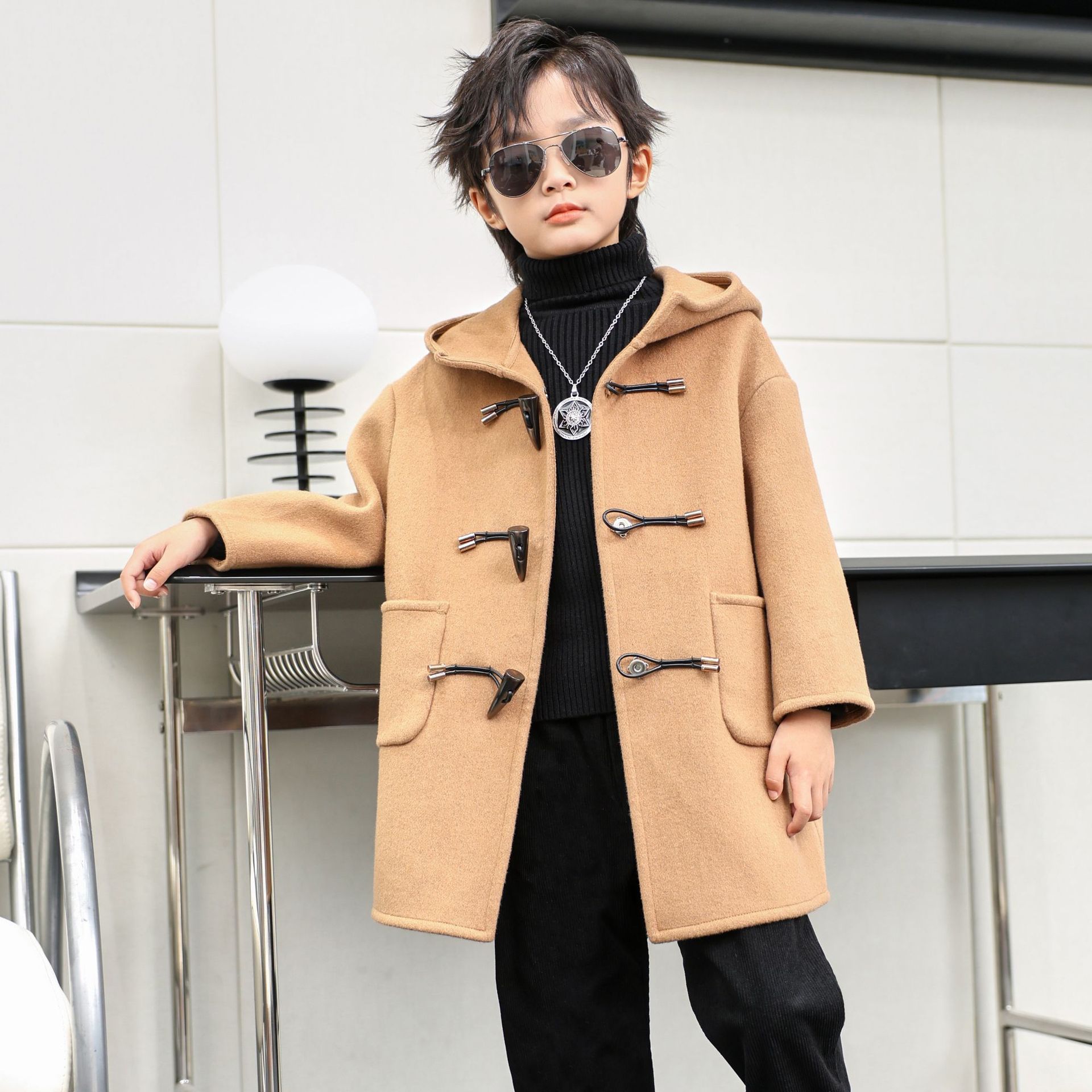 เสื้อโค้ทขนสัตว์สีแดงสีเขียวสำ - Photography Jacket บทวิจารณ์และราคา