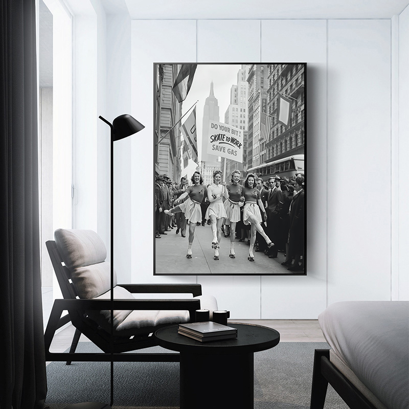 โปสเตอร์ผ้าใบสีขาวและดำคลาสสิก - Photography Job บทวิจารณ์และราคา