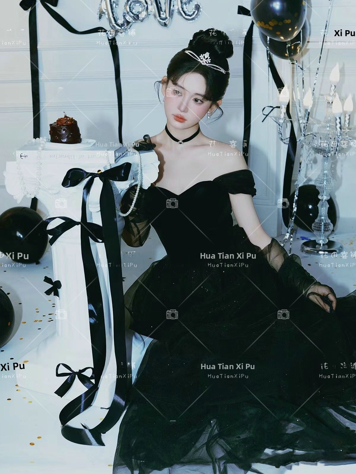 ชุดเจ้าหญิงสีดำสไตล์วินเทจแบบเ - Photography Vintage Style บทวิจารณ์และราคา